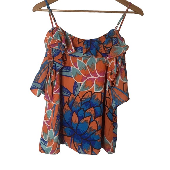 NWT Parker Desert Rose cold shoulder flutter sleeve with ruffles - XS - Picture 5 of 7